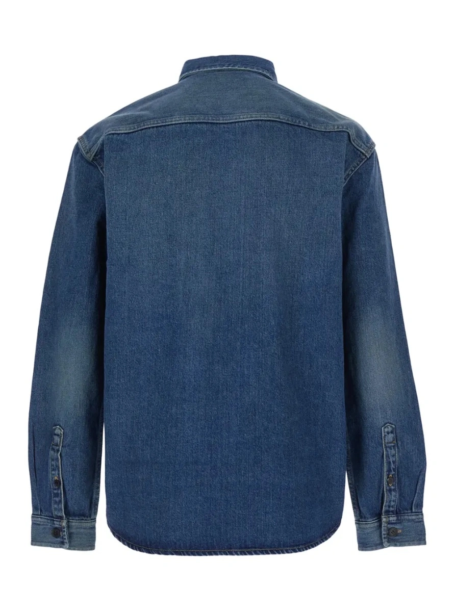 Camasa DENIM CON TASCHINO LOGO PICCOLO - Img 2