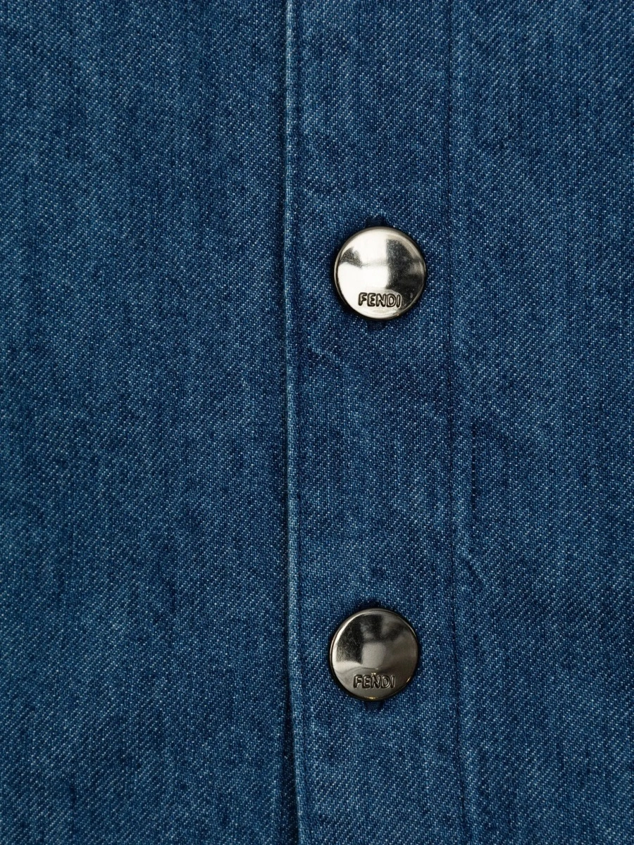 Camasa Fendi albastra din denim - Img 5