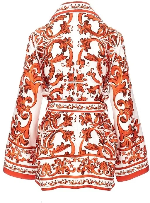Camasa Maiolica print silk Vanity shirt - Img 3