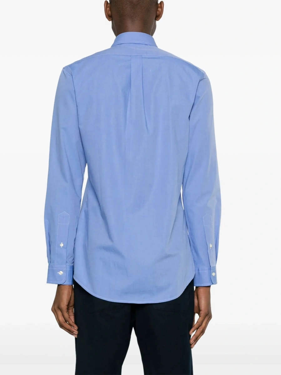 Camasa Ralph Lauren albastra din bumbac 'Slim Fit' - Img 6