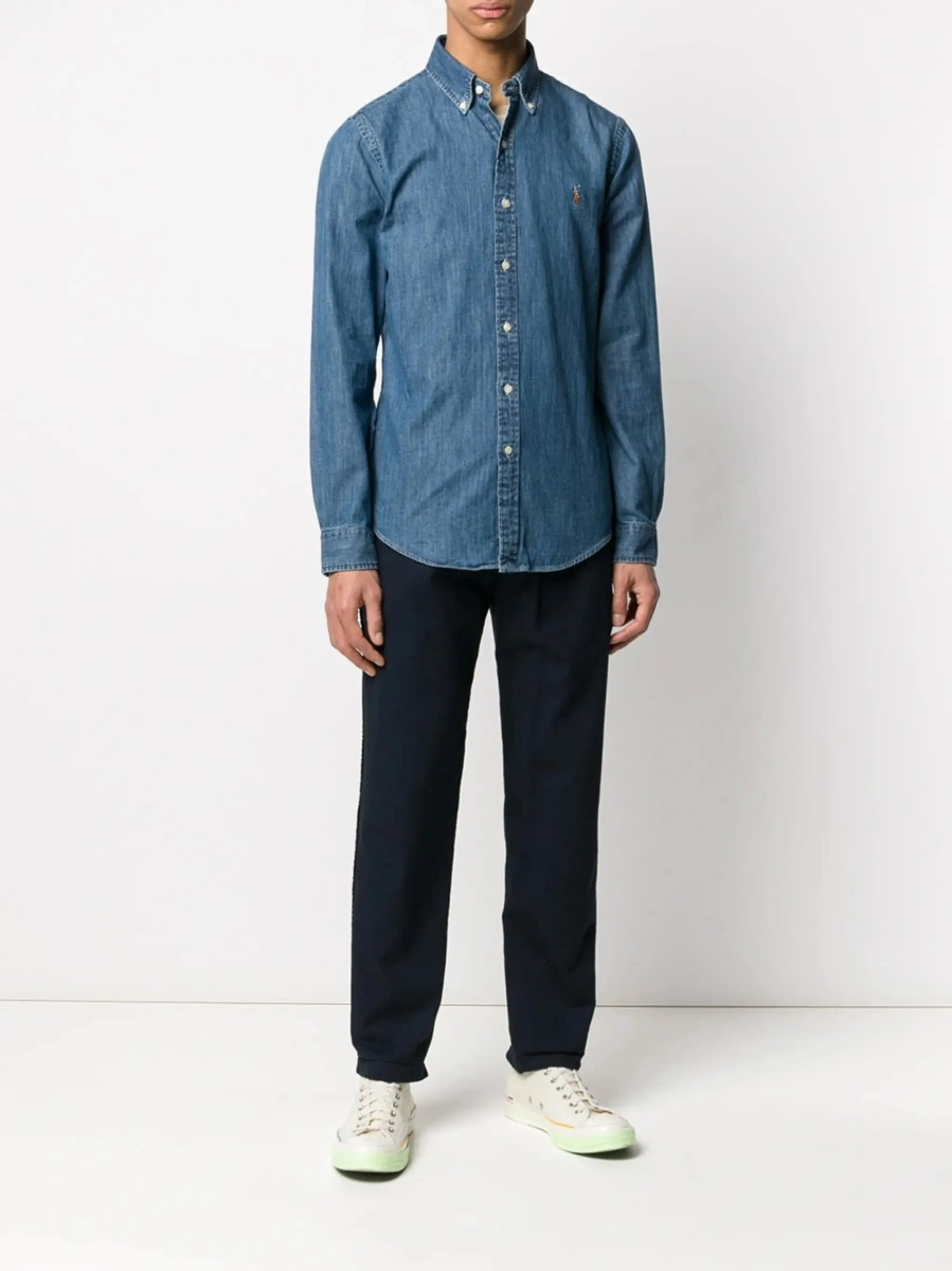 Camasa Ralph Lauren albastra din denim - Img 4