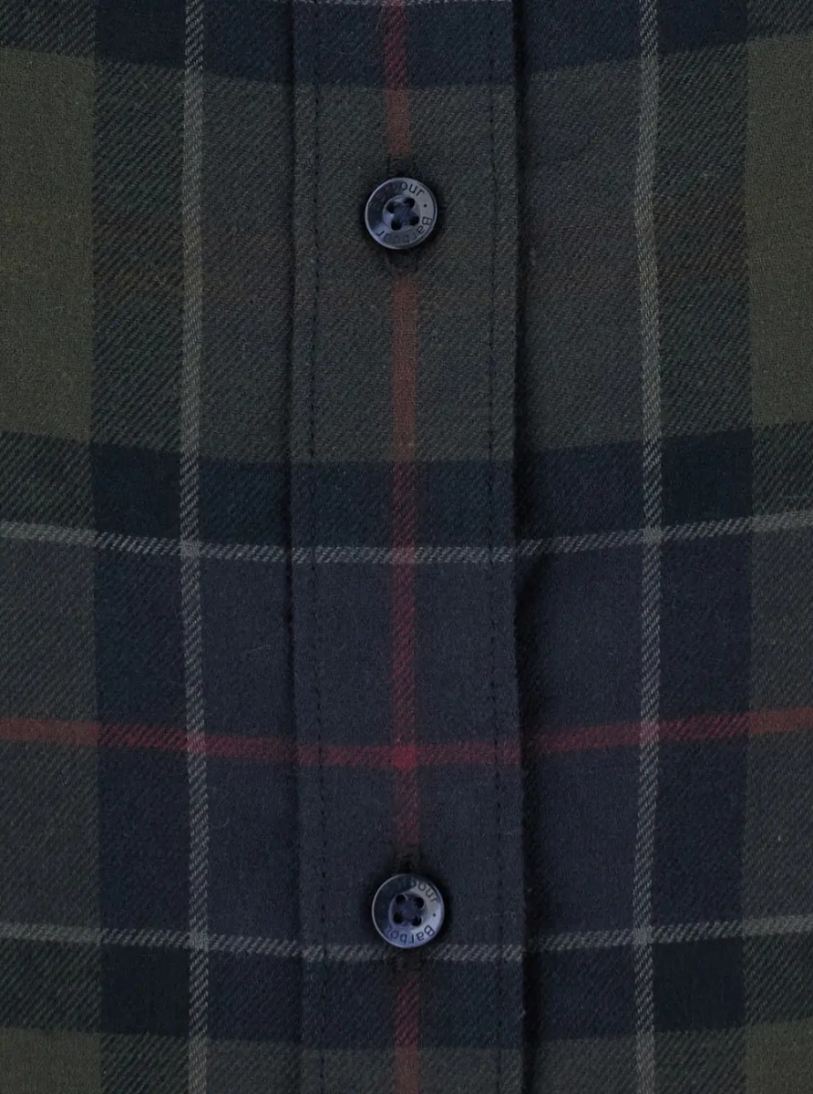 Camasa Shirt ELISHAW with classic collar and long sleeves in brown cotton for women - Img 3