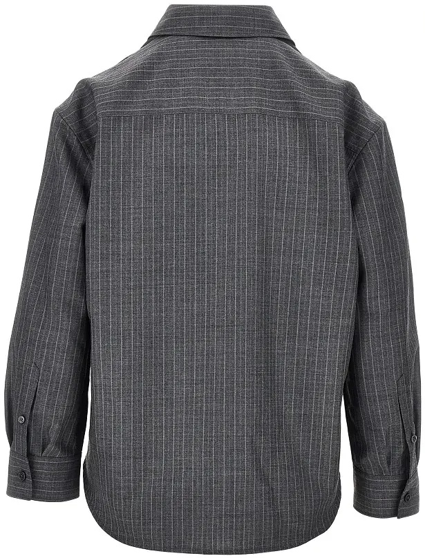 Camasa Wool shirt with pin-striped motif - Img 3