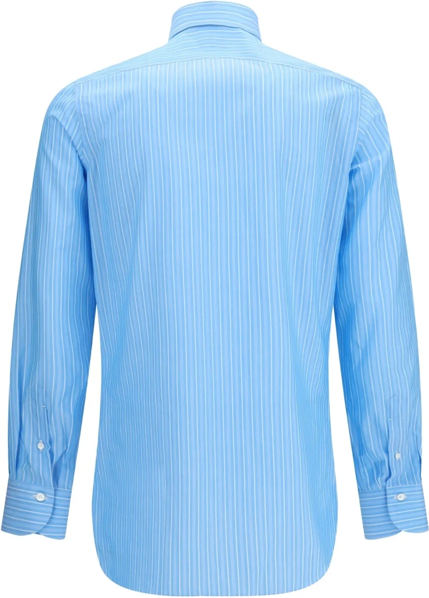 Camasi Regular 170 a due striped shirt in Egyptian cotton - Img 4