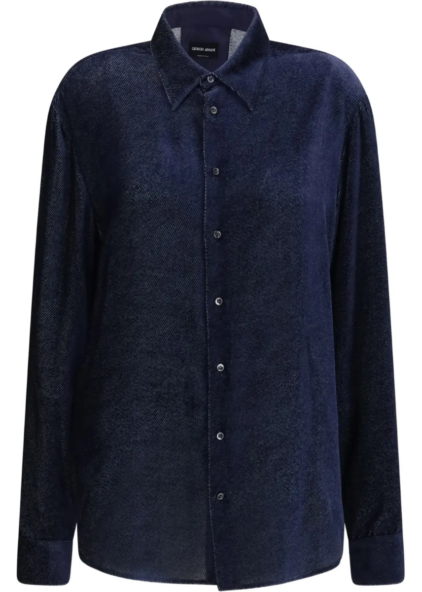 Camasi Silk blend devoré velvet twill Shirt - Img 8