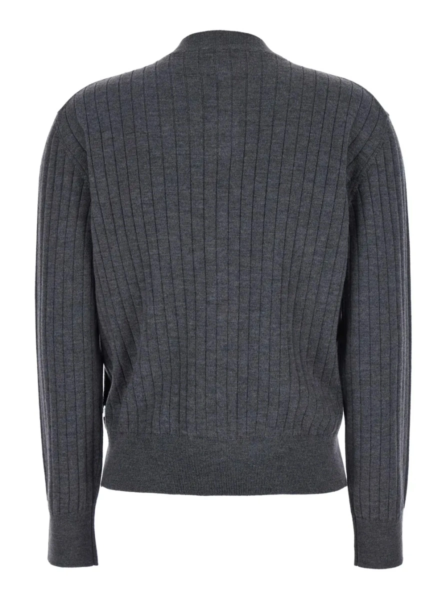 Cardigan Bottega Veneta gri din lana - Img 2