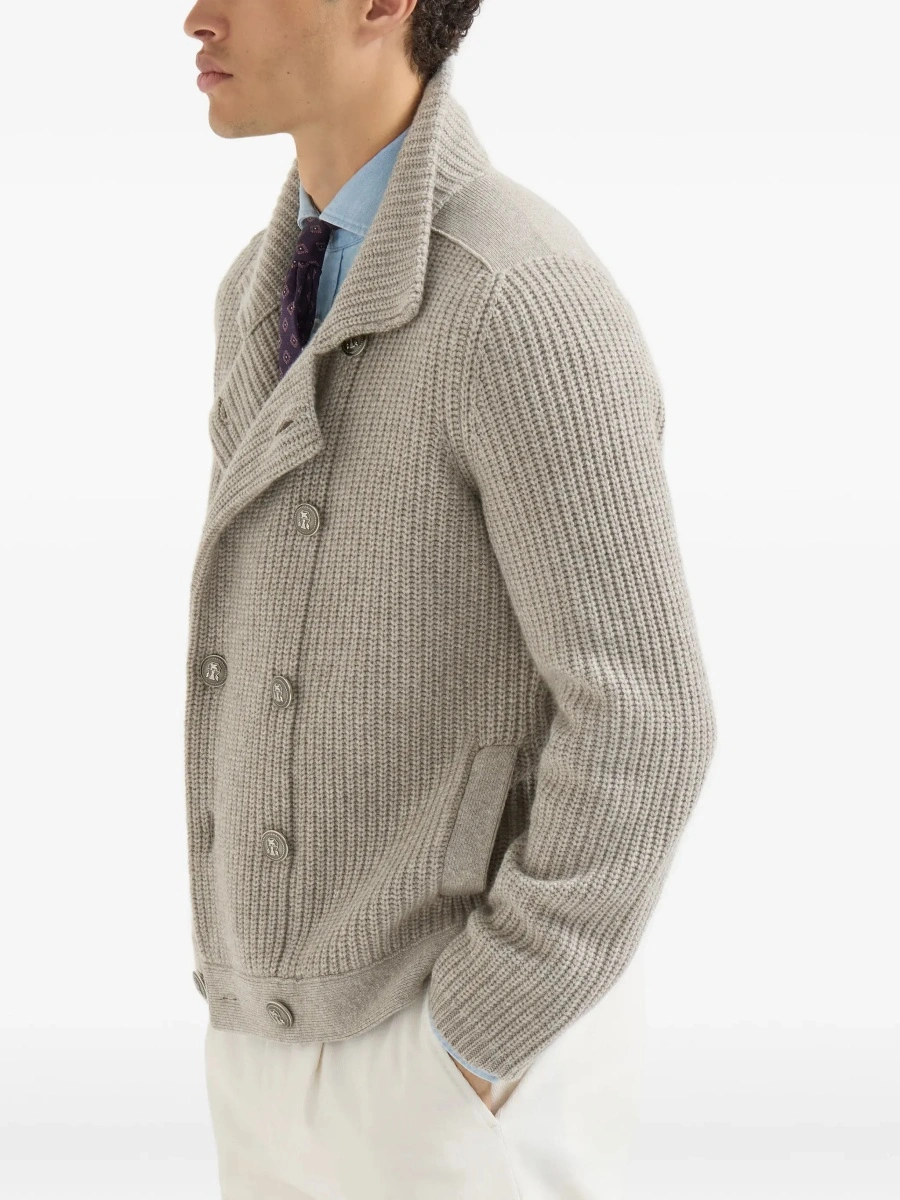 Cardigan Brunello Cucinelli multicolor din casmir - Img 6