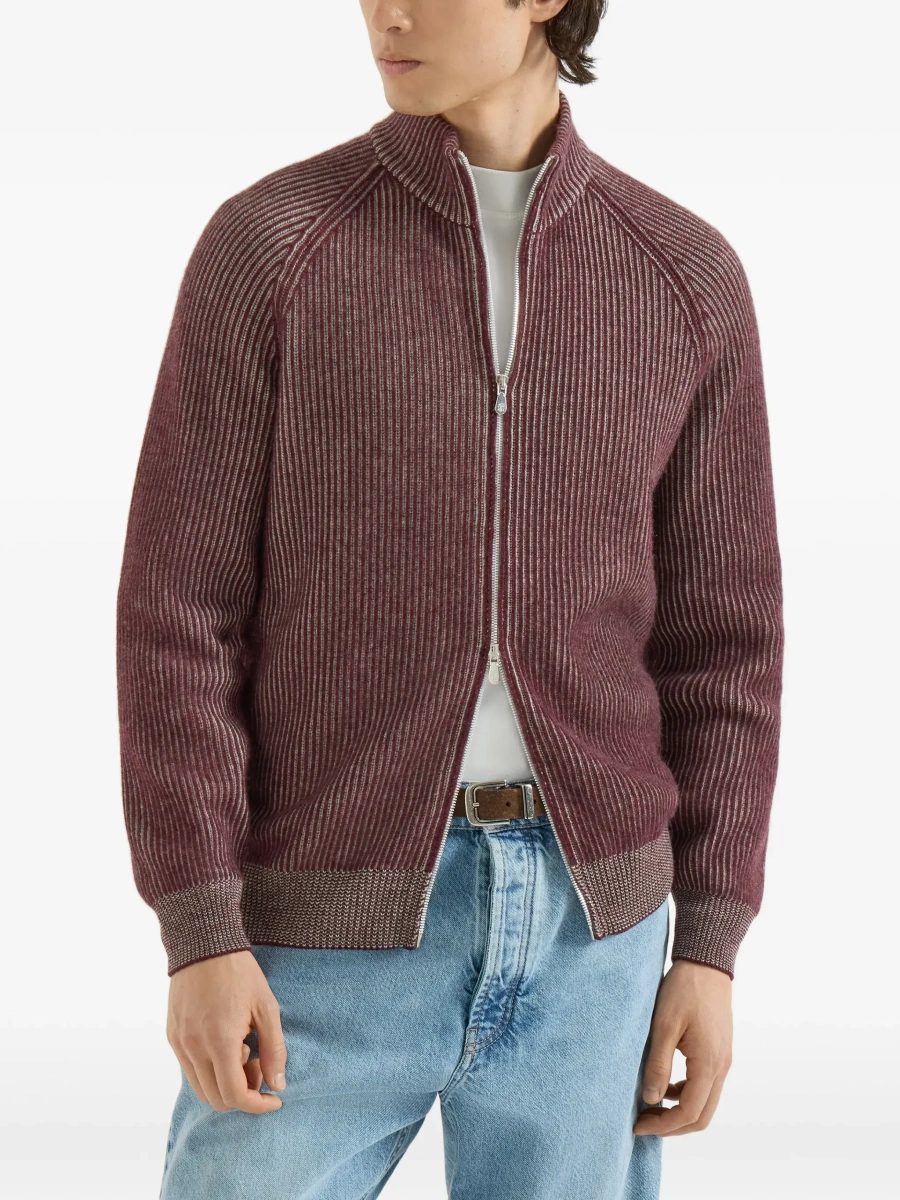 Cardigan Brunello Cucinelli multicolor din casmir - Img 6