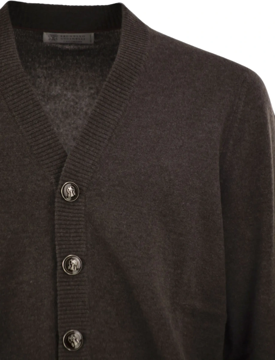 Cardigan Brunello Cucinelli multicolor din casmir - Img 6