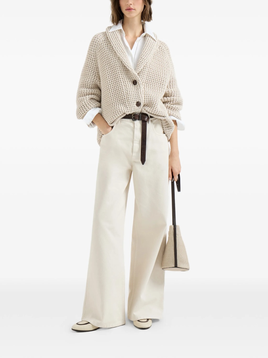 Cardigan Brunello Cucinelli neutru - Img 2