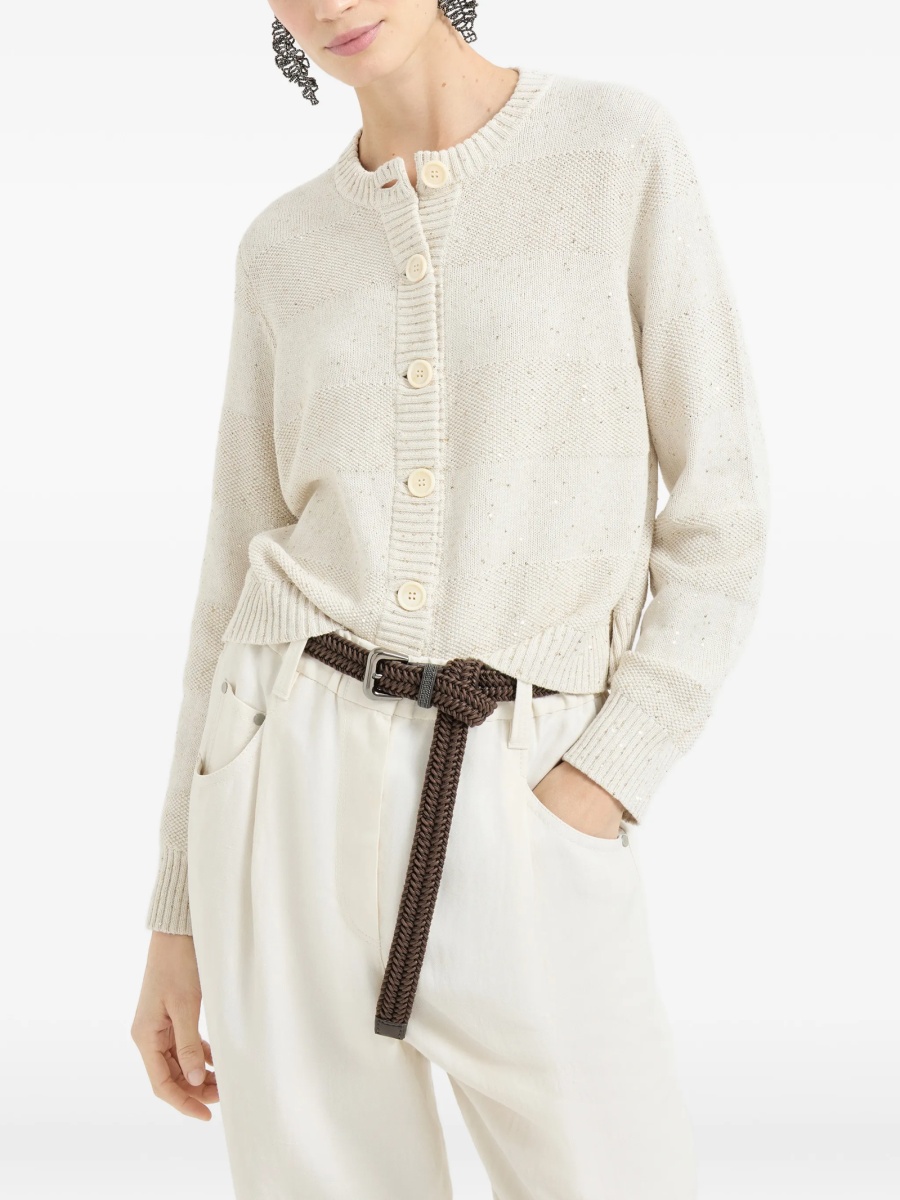 Cardigan Brunello Cucinelli neutru - Img 4