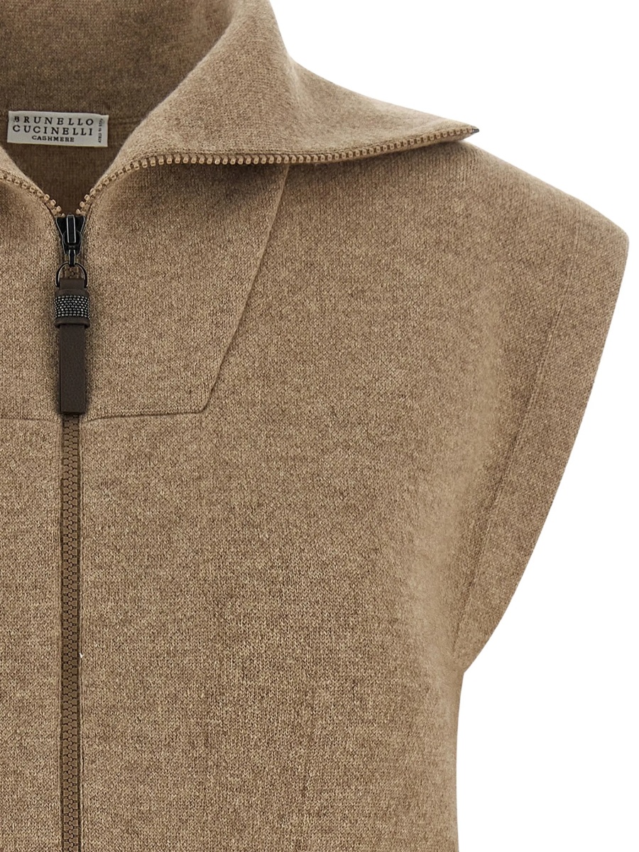 Cardigan Brunello Cucinelli neutru - Img 3