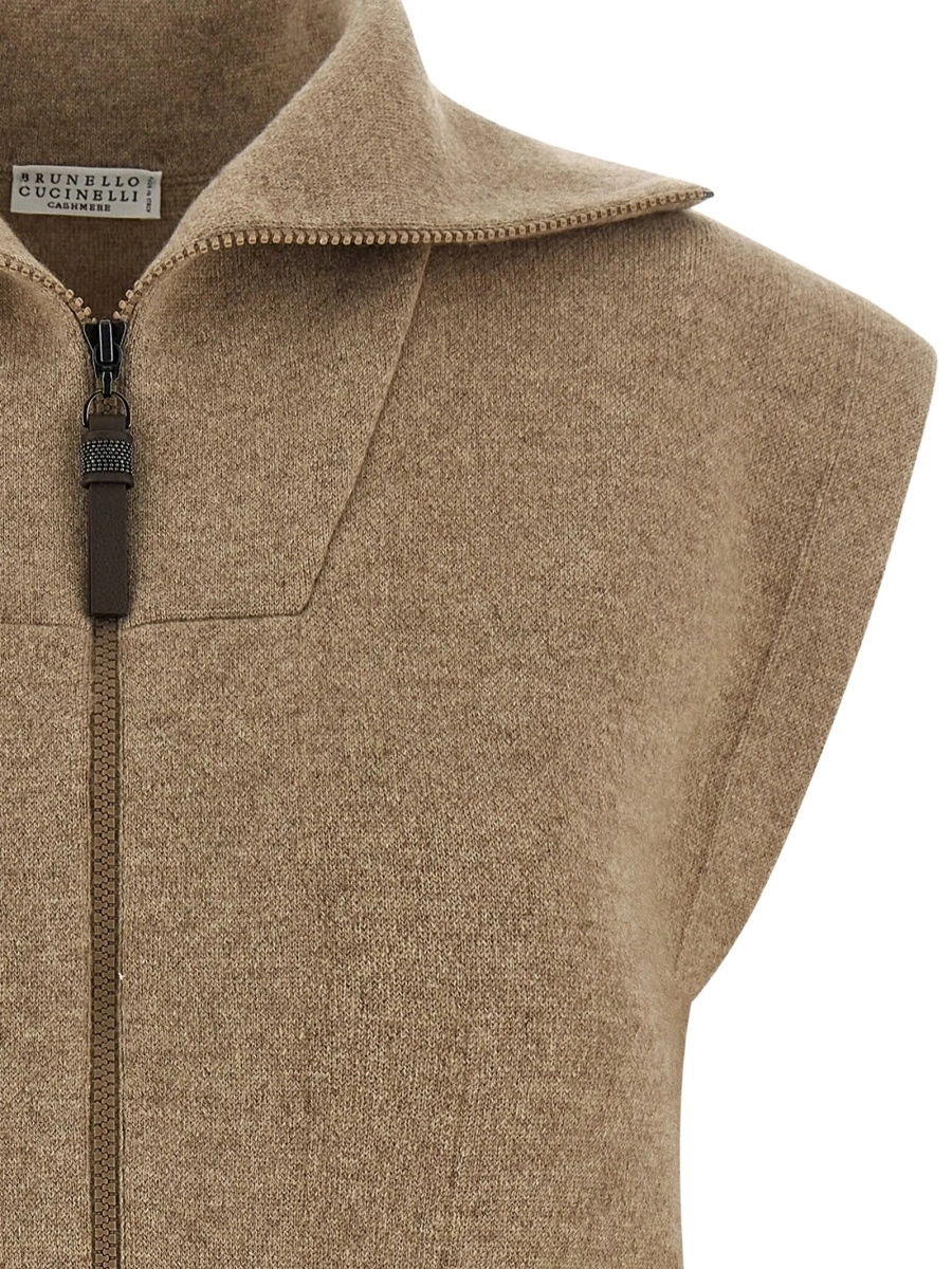 Cardigan Brunello Cucinelli neutru - Img 3