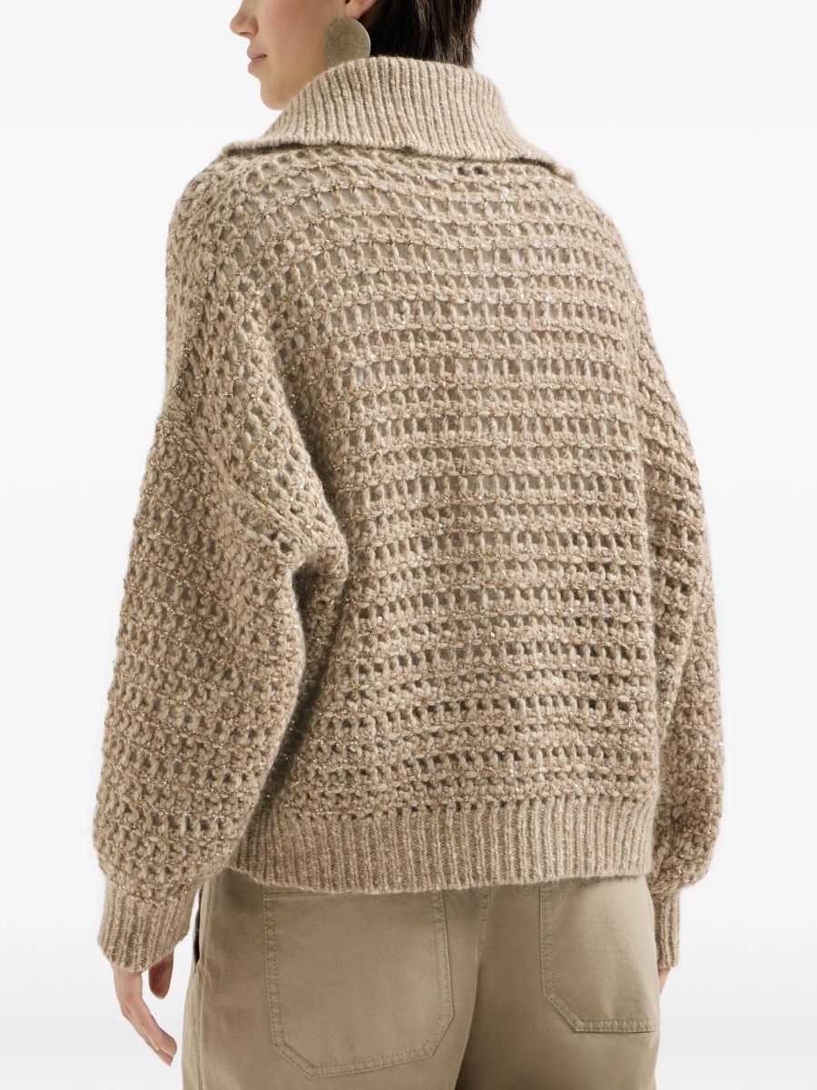 Cardigan Brunello Cucinelli neutru - Img 4