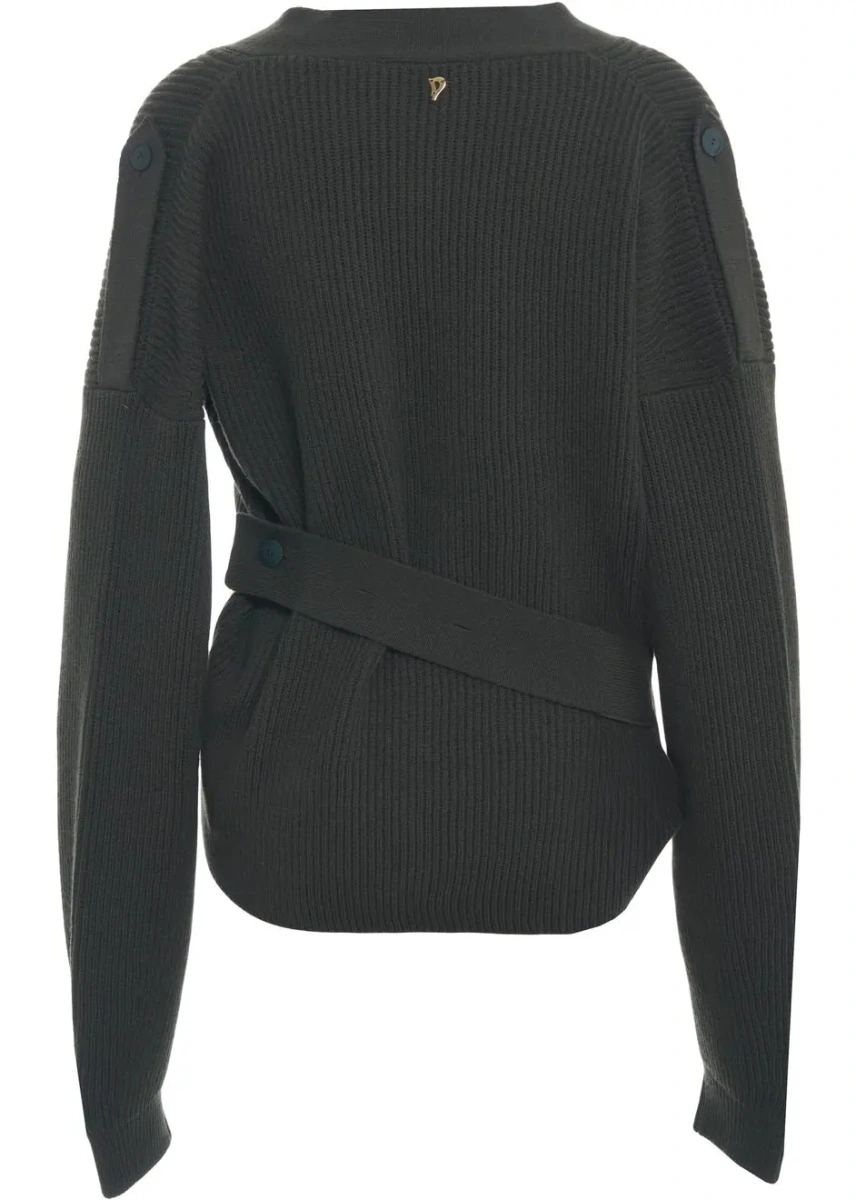Cardigan Dondup verde din lana - Img 3