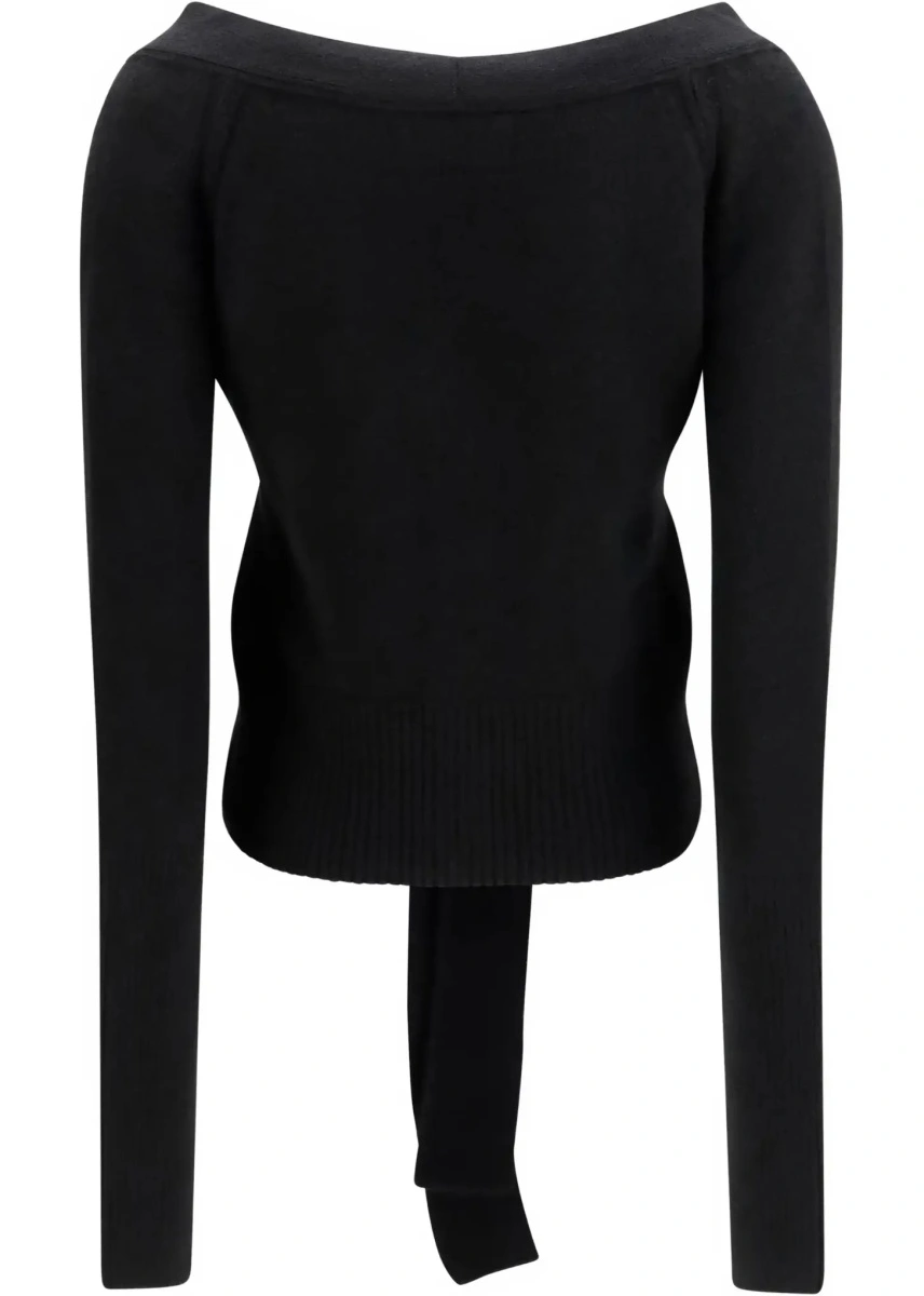 Cardigan Ermanno Scervino negru din casmir - Img 4