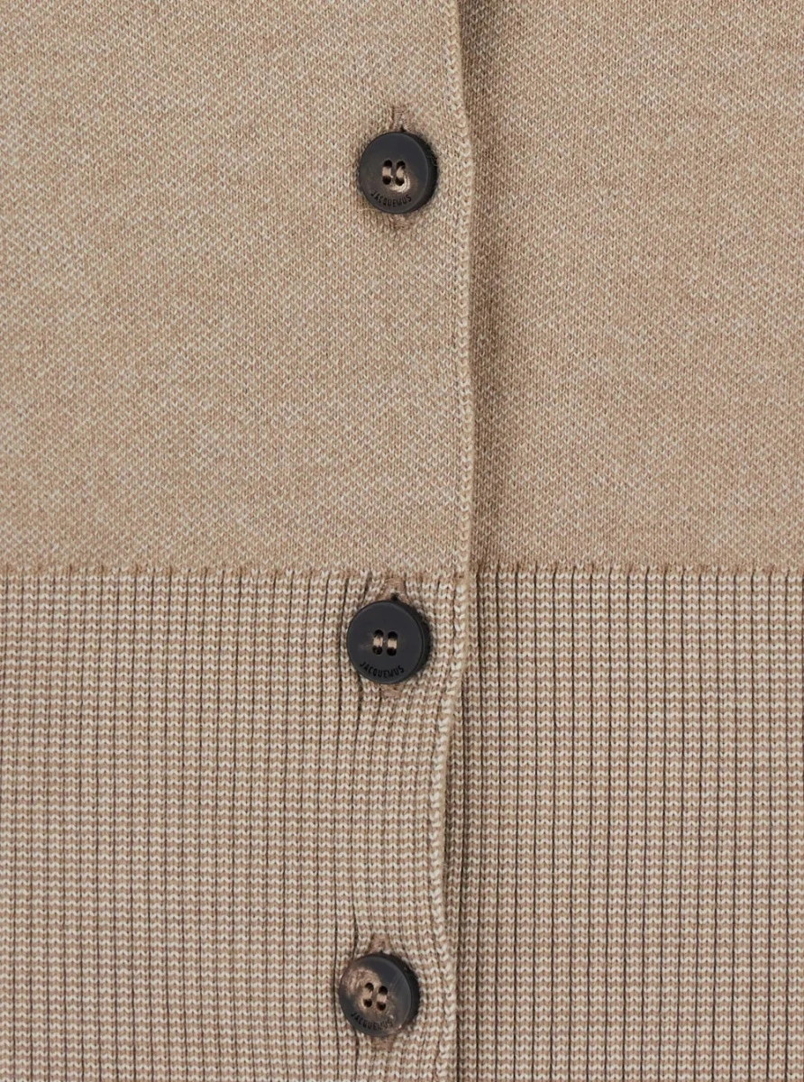 Cardigan JACQUEMUS bej din lana - Img 3