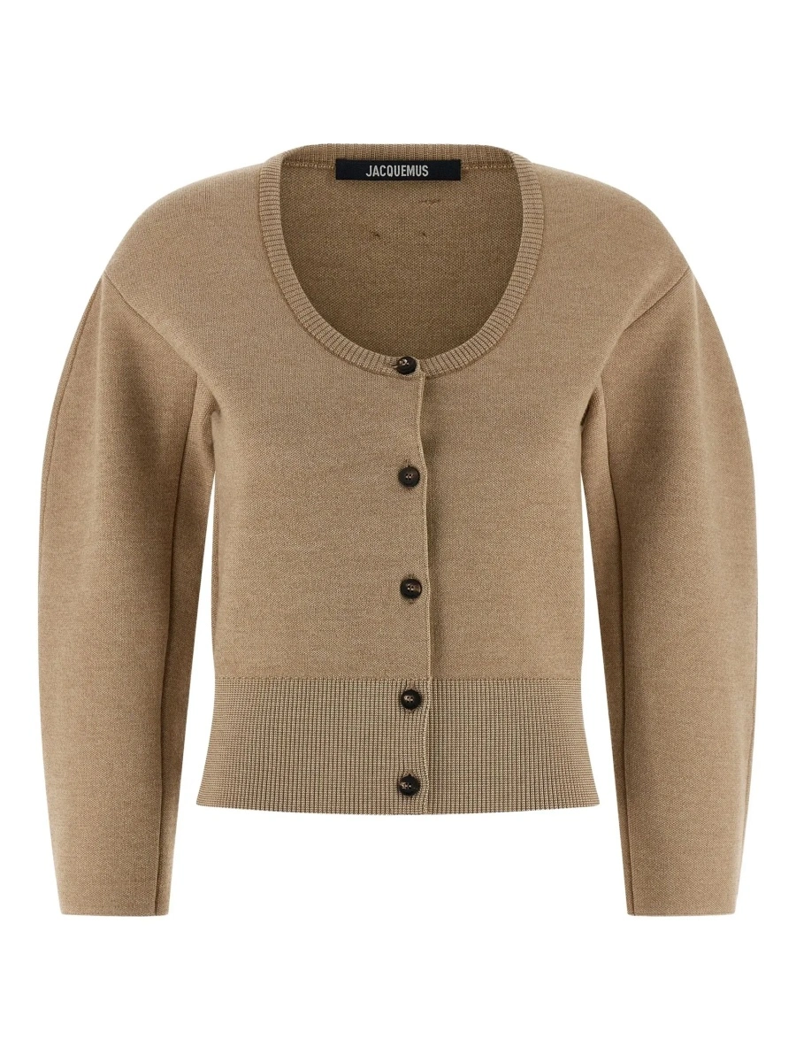 Cardigan JACQUEMUS bej din lana - Img 7