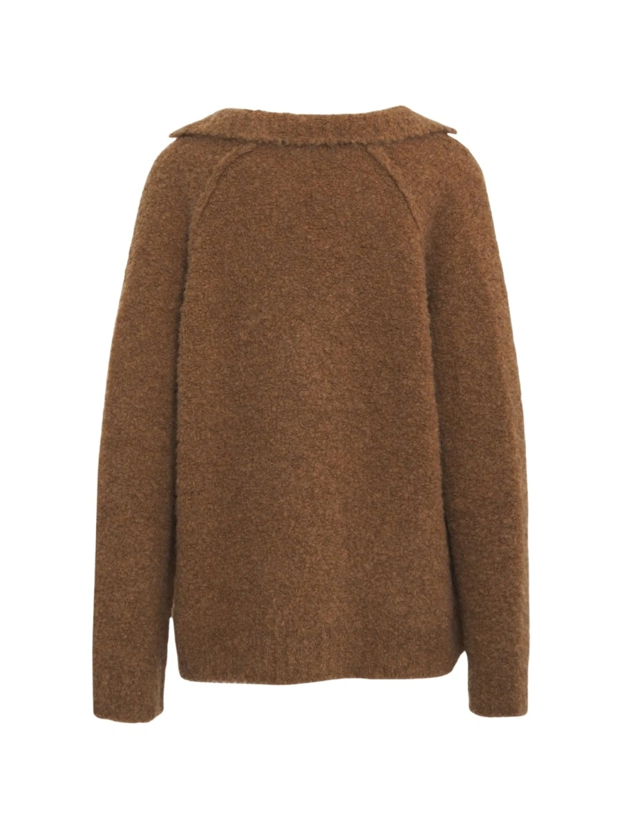 Cardigan Jucca maro din material textil - Img 2