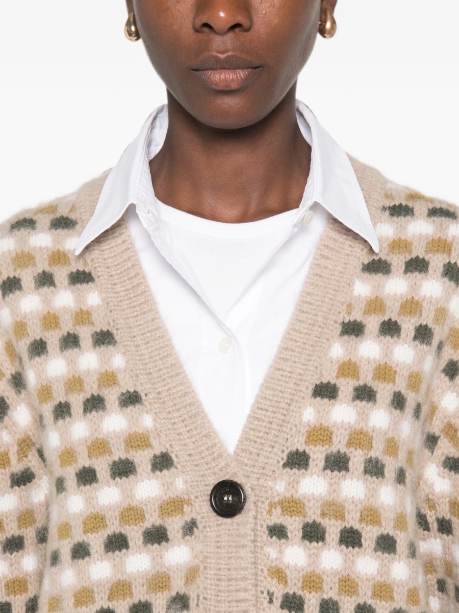 Cardigan Mazzarelli neutru din lana si casmir - Img 5