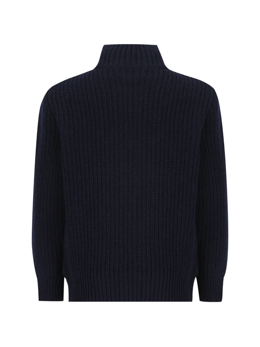 Cardigan Moncler albastru din bumbac - Img 4