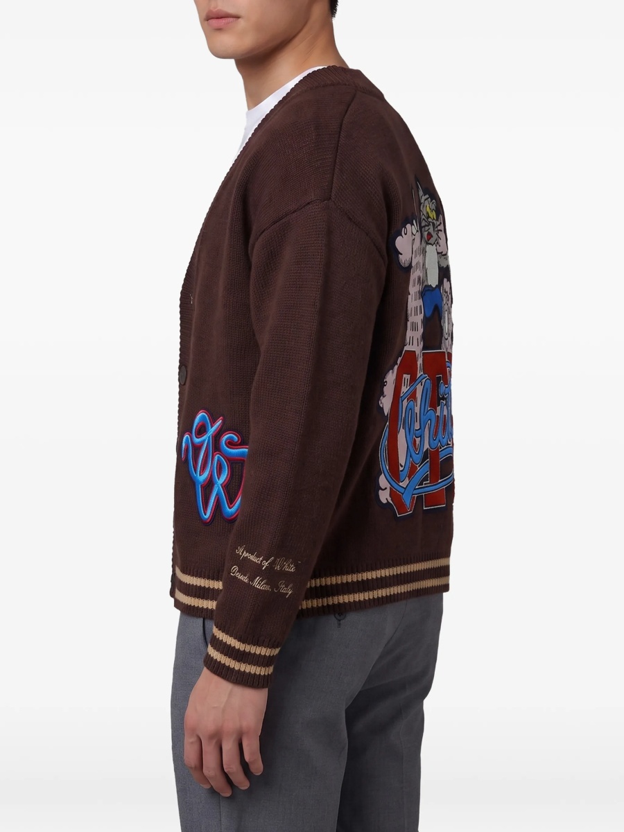 Cardigan Off-White Varsity maro - Img 2