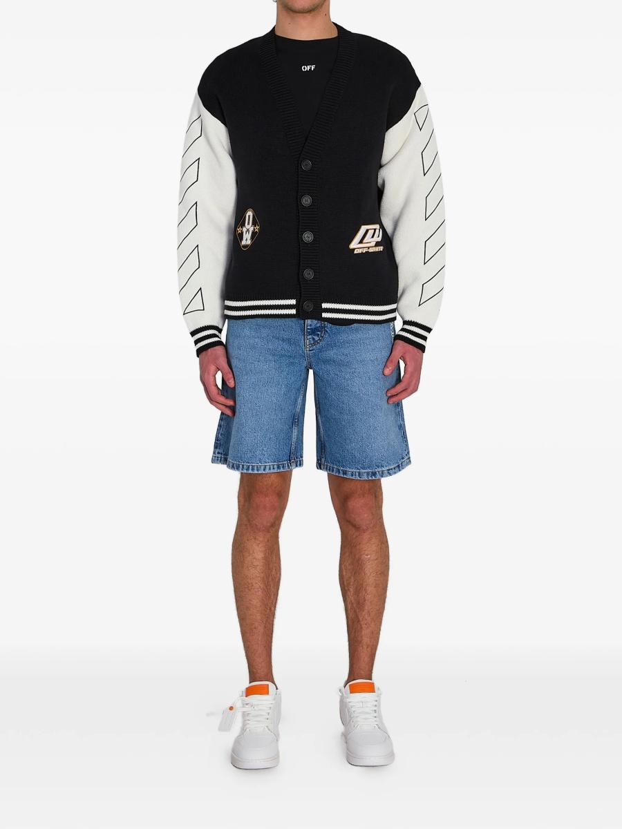 Cardigan Off-White Varsity negru - Img 2