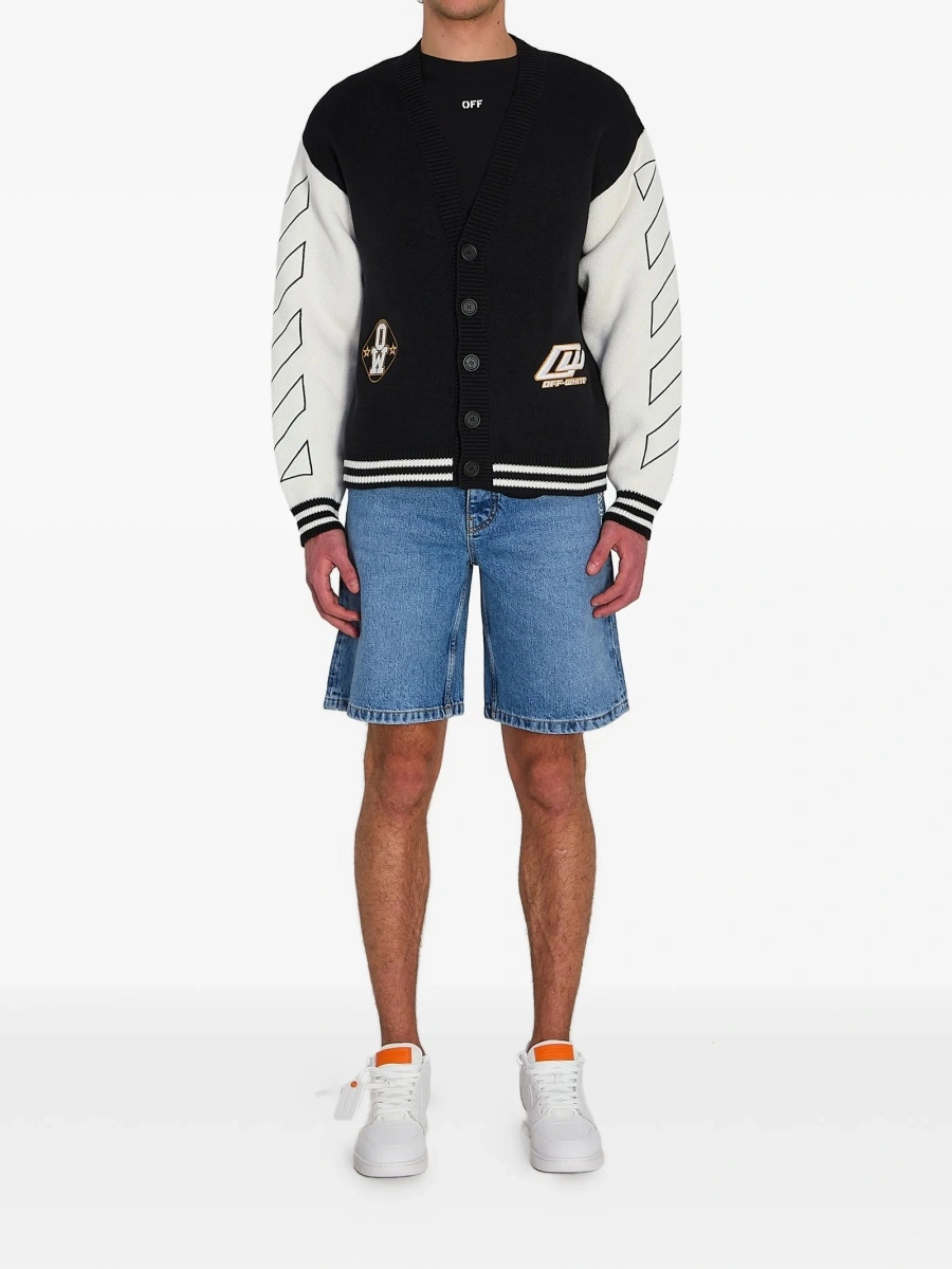Cardigan Off-White Varsity negru - Img 2