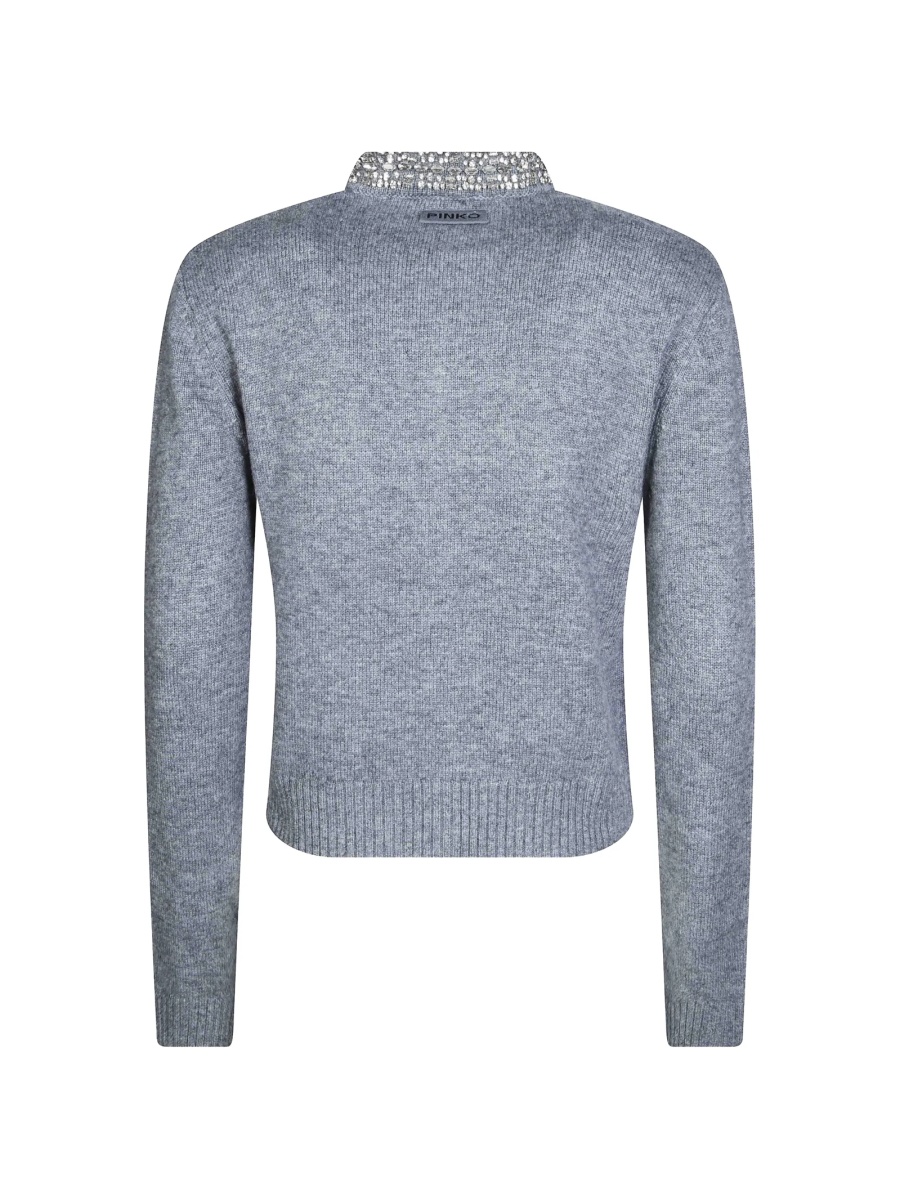 Cardigan Pinko gri din lana si casmir - Img 2