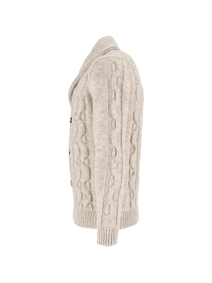 Cardigan SETTE FILI CASHMERE neutru din casmir si lana - Img 2