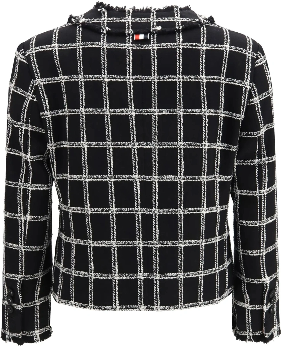 Cardigan Thom Browne negru din tweed - Img 2