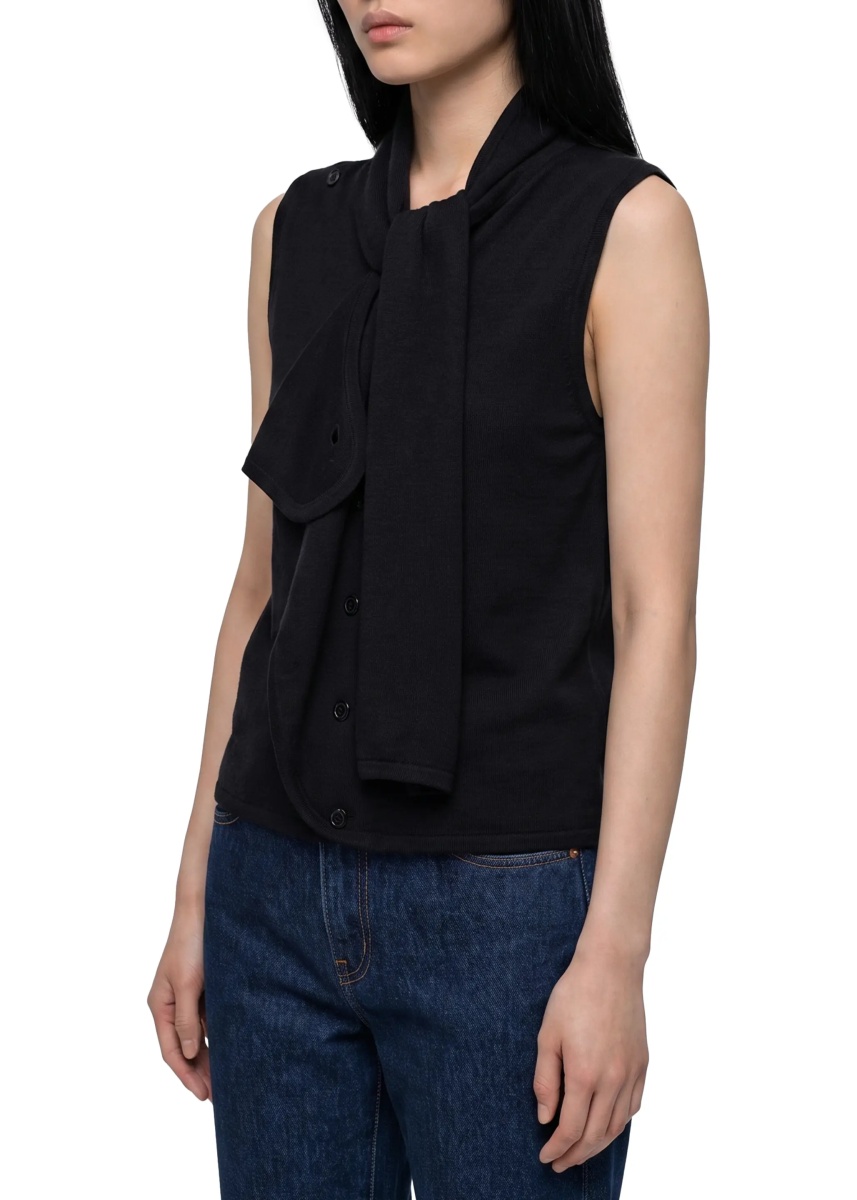 Cardigane Asymmetrical Cardigan In Merino Wool Blend - Img 2