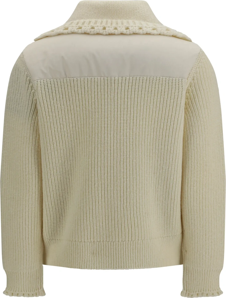 Cardigane Padded Wool-Blend Cardigan with Check Quilting - Img 2