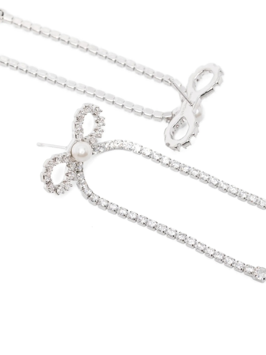 Cercei Bow earrings with crystals - Img 3