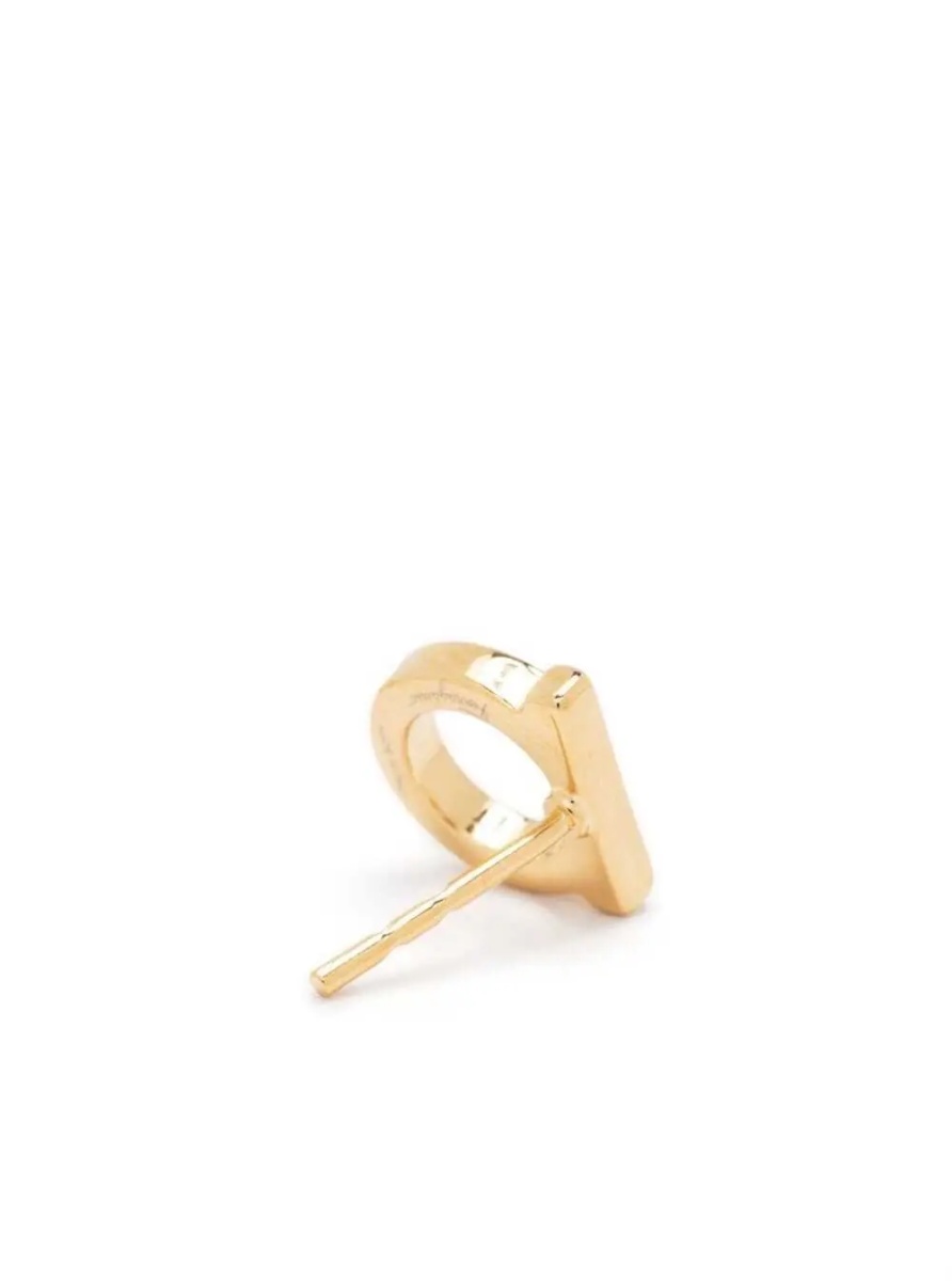 Cercei Gold Colored Gancini Earrings in Brass for Women - Img 2