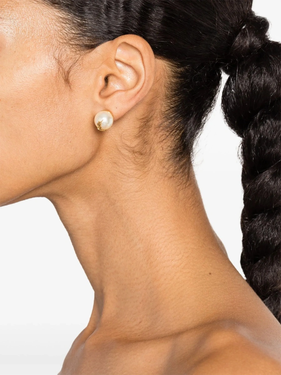 Cercei Saint Laurent gri din metal - Img 4