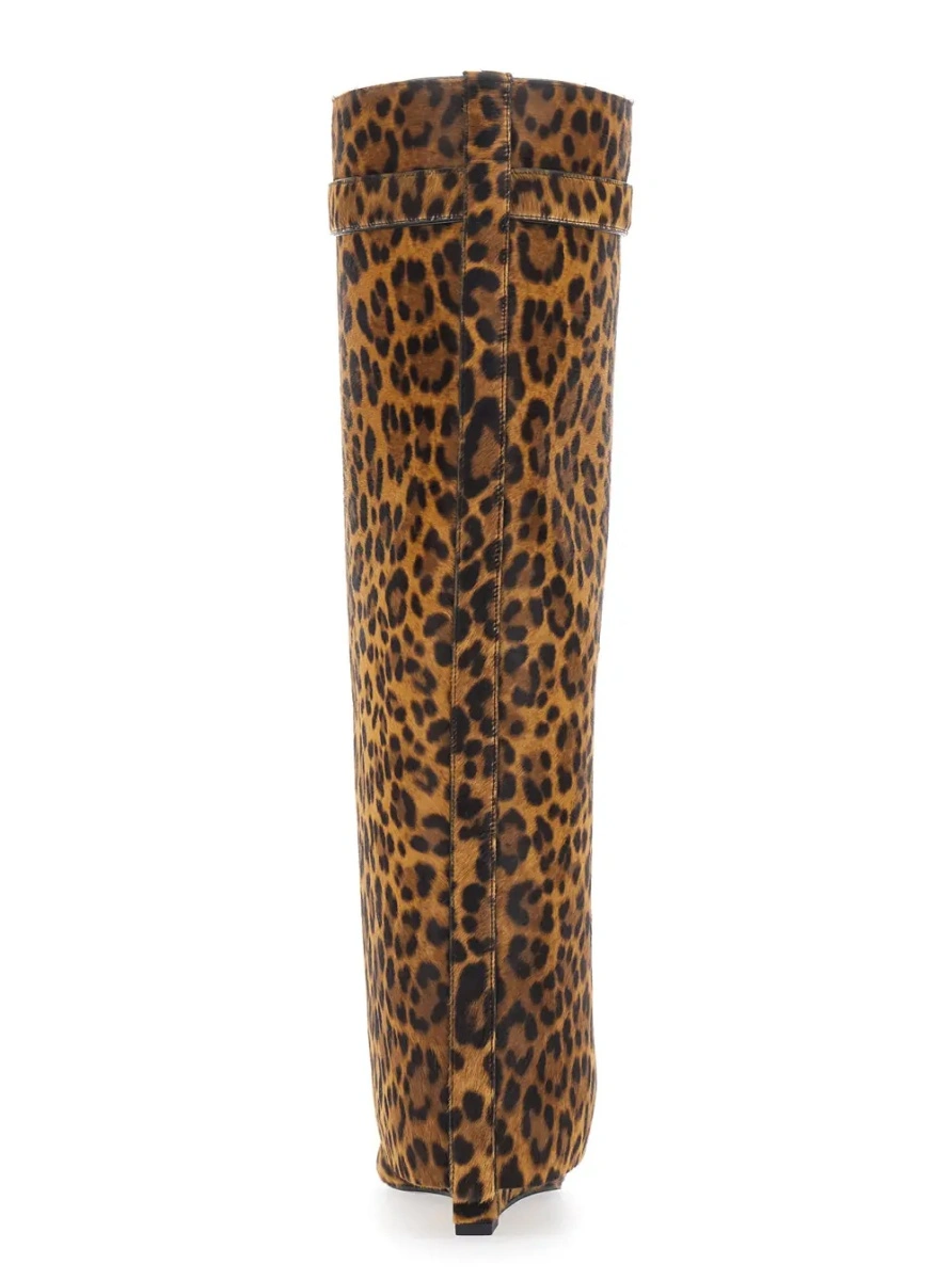 Cizme Givenchy maro din piele 'Shark Pinch' - Img 4