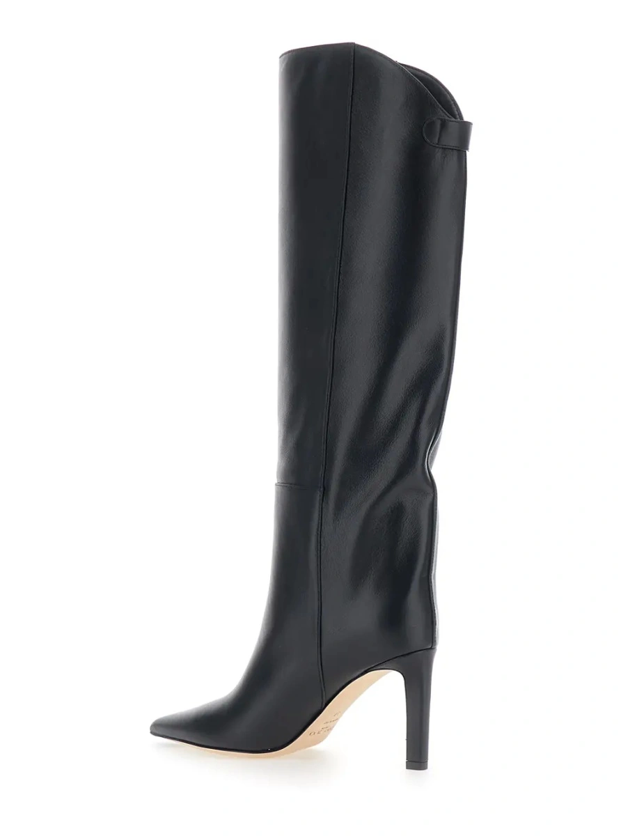 Cizme Jimmy Choo negre din piele - Img 3