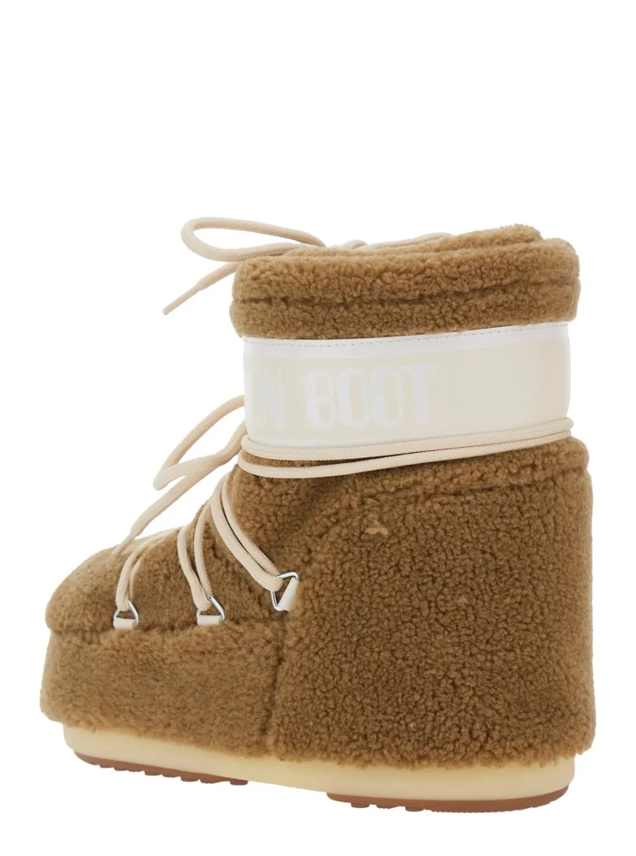 Cizme Moon Boot maro din fleece 'Icon' - Img 3