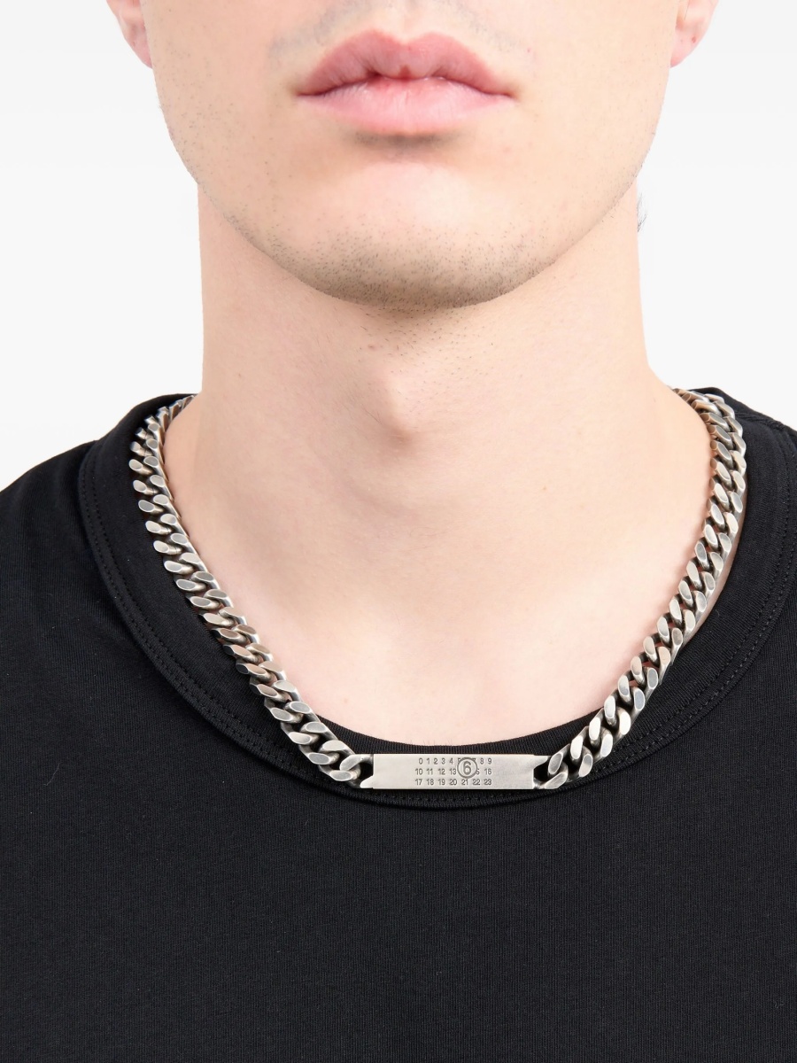 Colier MM6 Maison Margiela Numerical argintiu - Img 3