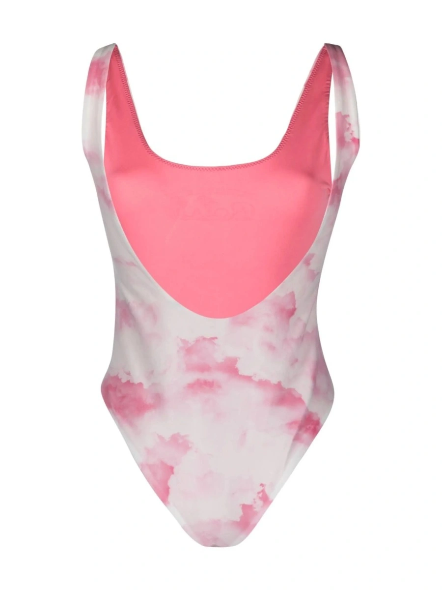 Costum de baie intreg ROTATE Birger Christensen roz din spandex/elastan si poliamida - Img 2