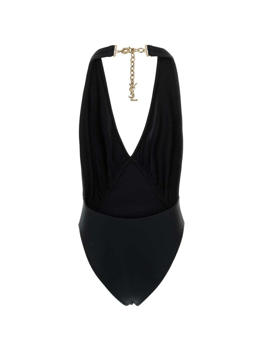 Costum de baie intreg Saint Laurent negru - Img 2