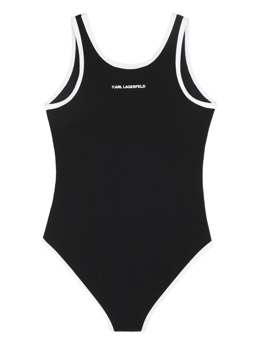 Costum de baie Karl Lagerfeld negru din polyester - Img 2
