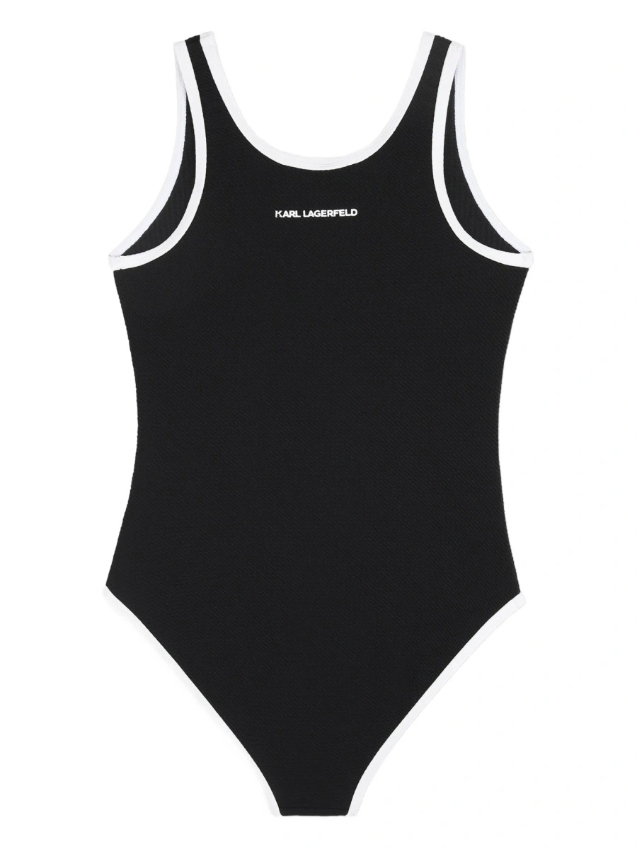Costum de baie Karl Lagerfeld negru din polyester - Img 2