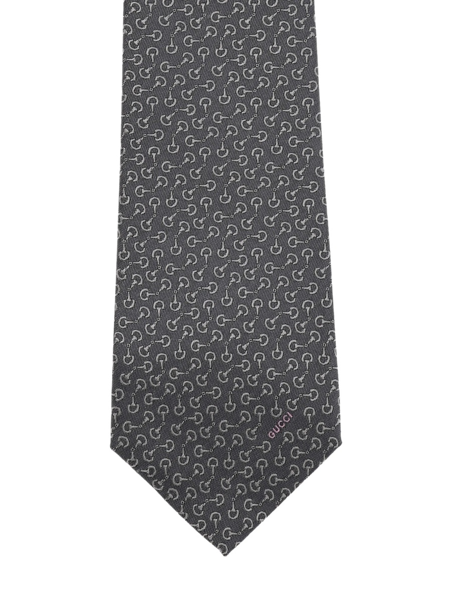 Cravata Gucci Horsebit gri - Img 2