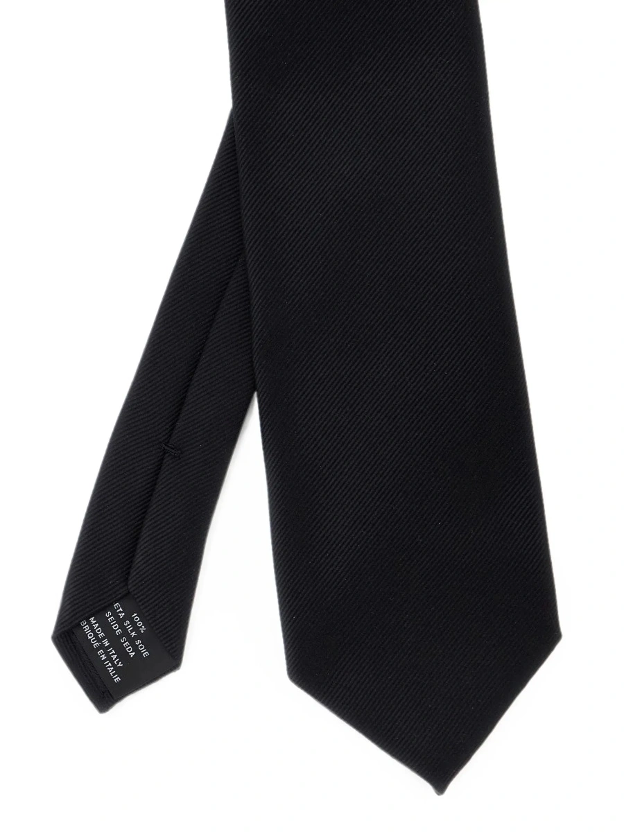 Cravate Black Tie with back knot closure in silk for men - Img 4
