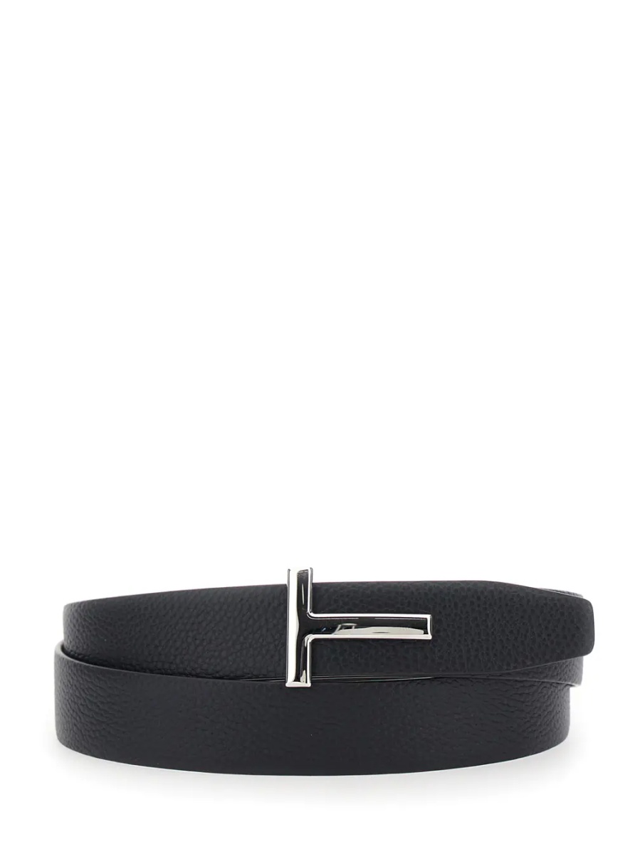 Curea Brown Belt with T Buckle Plate in Leather for Men - Img 3
