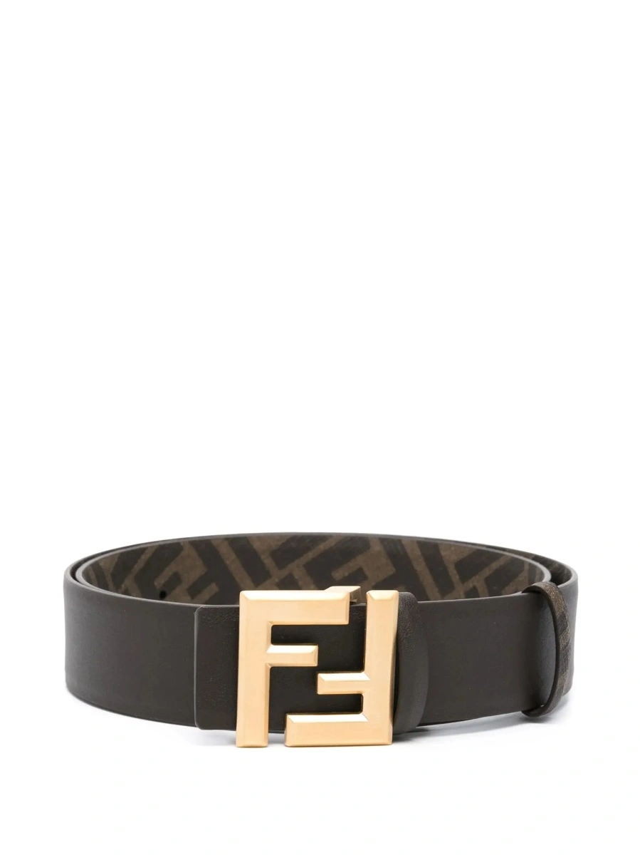 Curea Fendi maro din piele - Img 5