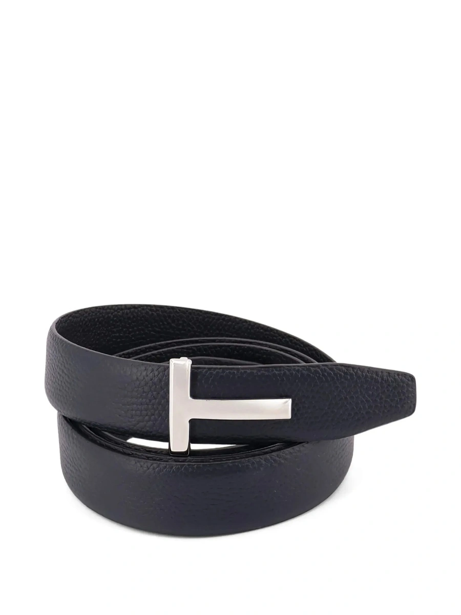 Curea Tom Ford albastra din piele - Img 5