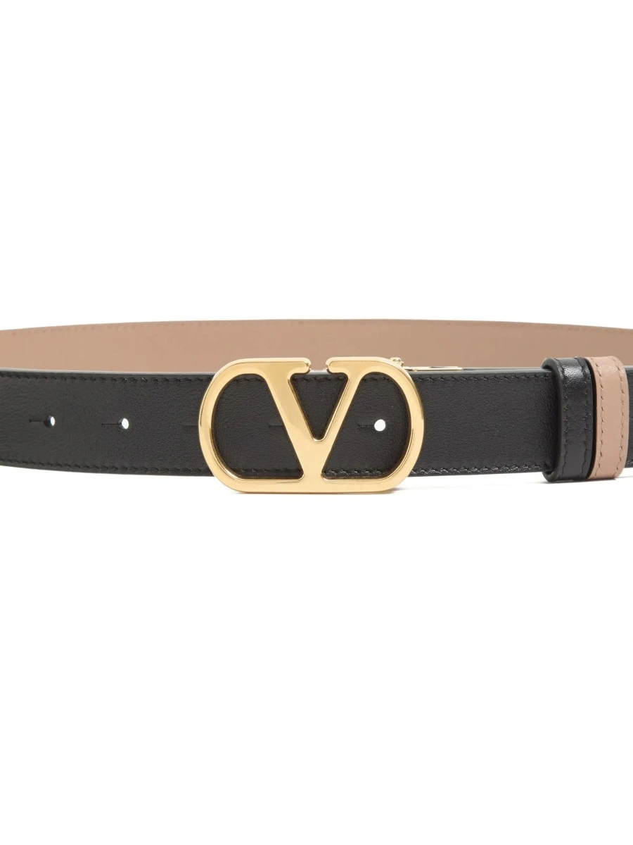 Curea Valentino Garavani 'VLogo' neagra din piele - Img 5